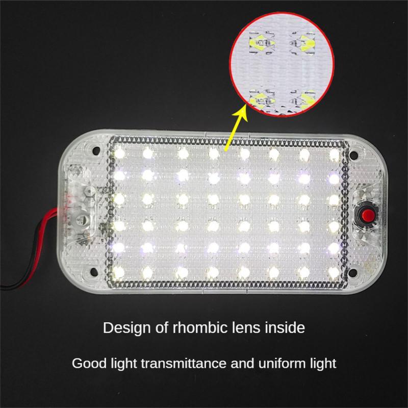 48 LED Panel Light Car Interior Reading Lamp High Brightness Cabin Lights for Truck RV Boats Lights 12V-85V