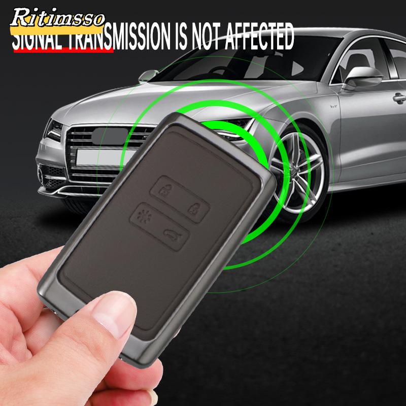 Для Renault Captur Koleos Kadjar Zoe Arkana Espace Clio Megane Grand Scenic Sandero Dacia Duster Card цинковый сплав автомобильный ключ чехол