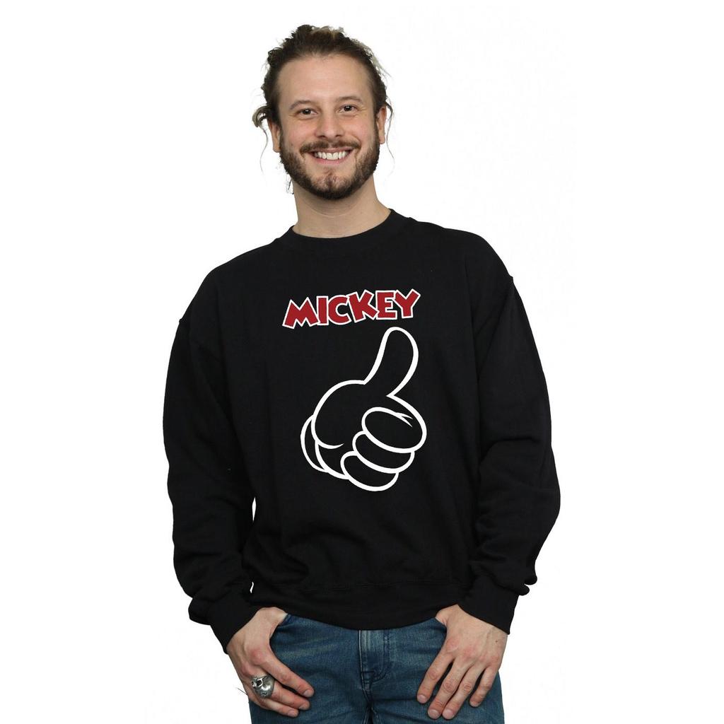 Disney Mens Mickey Mouse Thumbs Up Sweatshirt