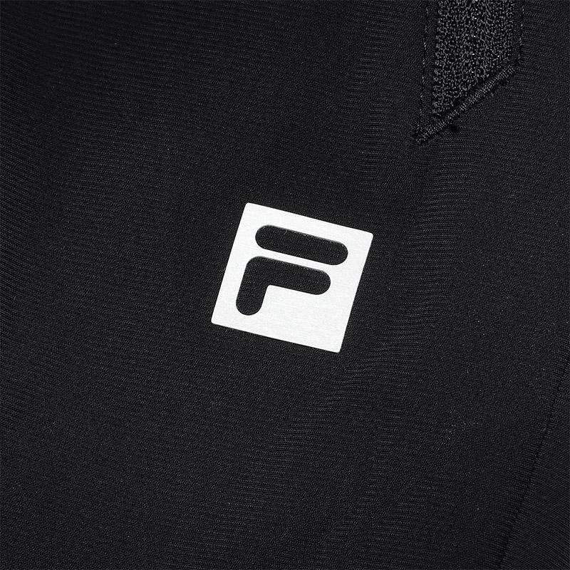 Fila Легкая атлетика Фитнес Зауженные брюки средней посадки однотонные длинные брюки Охлаждающие вязаные спортивные брюки Мужские брюки Глубокий черный A61M421602FBK