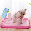 Double Layer Resin Pee Toilet Training Fence Tray with Column for Indoor Puppy Dogs