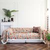 Lake Blue Jacquard Floral Sofa Cover Towel Anti-Cat Scratch Retro Festival Multifunctional Sofa Blankets Universal Sofa Cover