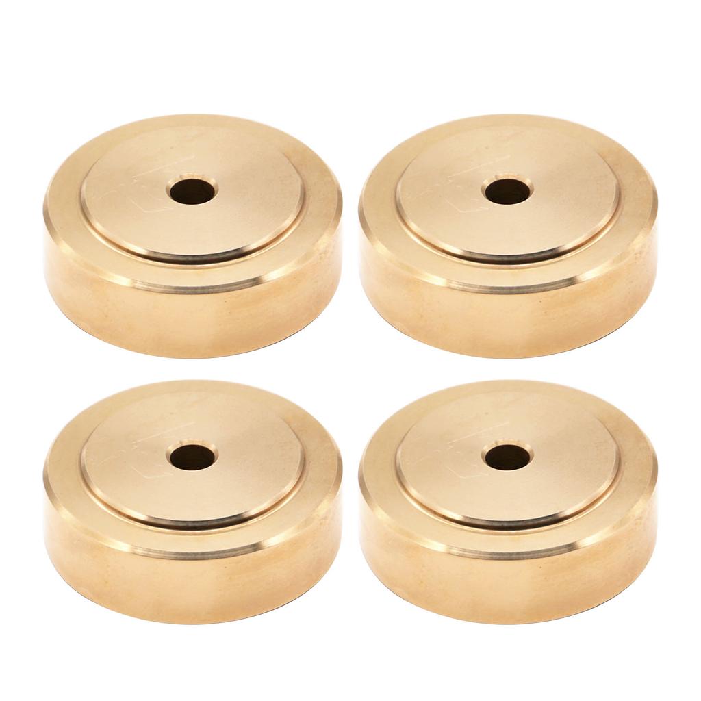4pcs Brass Cutting Board Feet with Anti Slip Rubber Screws Kit Noise Reducing Speaker Isolation Pads for Kitchen HiFi Amplifier  