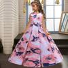 Платье с цветочным принтом для девочек, детское платье принцессы для девочек, платье для девочек на день рождения