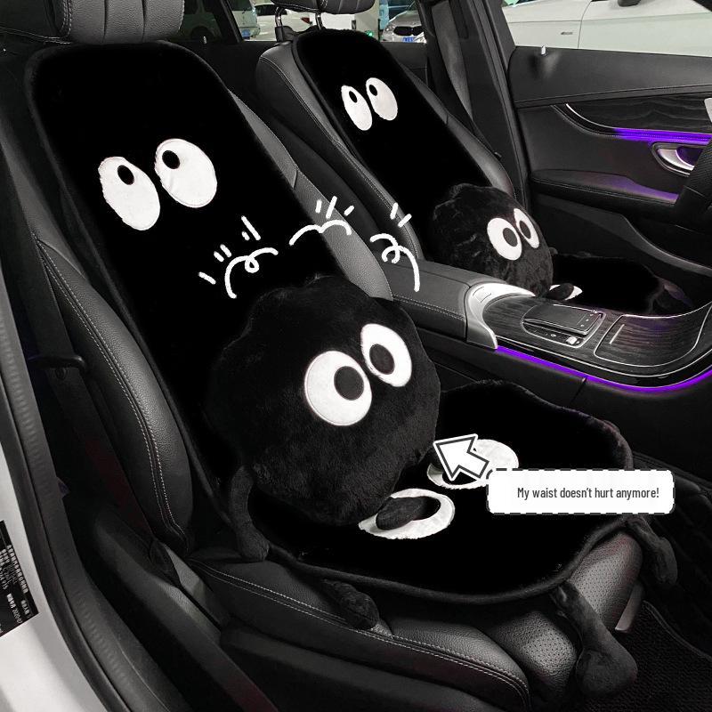 Luxury Winter Plush Heated Car Seat Cushion Set - Anti-Freeze, High-End Design for Women