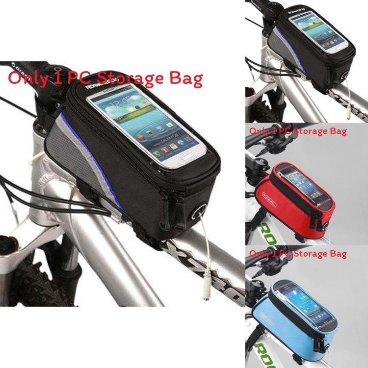 Cycling Handlebar Bag With Touch Screen Compatibility For Mountain Biking
