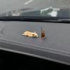 Sleeping Posture Corgi Car Ornaments, Creative Interior Center Console Decorations, Realistic And Cute Resin Puppy Car.