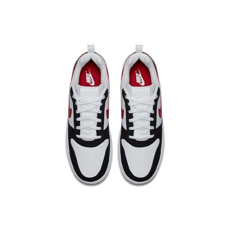 Nike Мужские кроссовки Court Borough Low White Black Red Gym-Red 838937-102