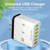 Высокомощное 6-портовое USB-зарядное устройство 65 Вт для мобильных телефонов (Стандарт США/ЕС/Великобритании)
