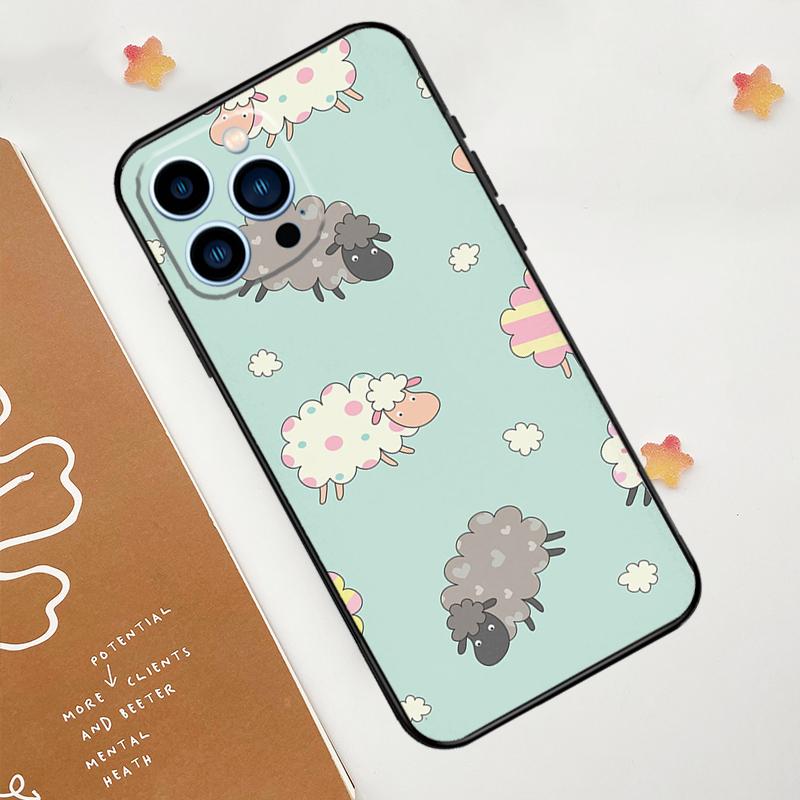 Милый Чехол для Телефона с Овечкой Для iPhone 17 Pro Max 14 13 12 11 15 16 Pro Max mini 15 Plus 16e 17 Air Funda