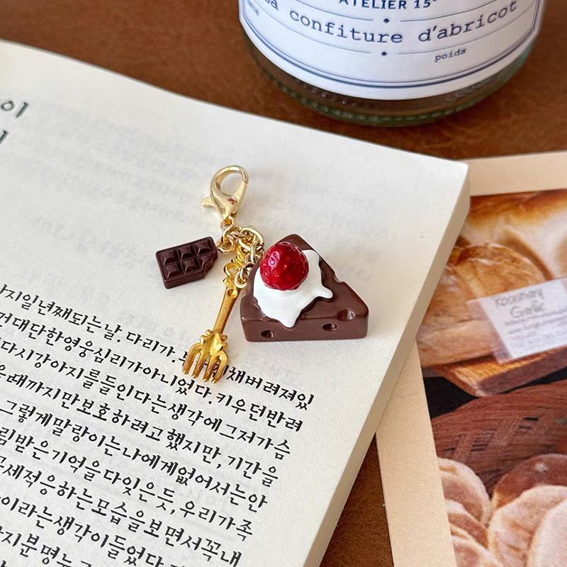 Творческий уникальный пончик хлеб кофе телефон брелок ремешок кулон шнурок имитация еды игрушки брелок сумка аксессуары подарок