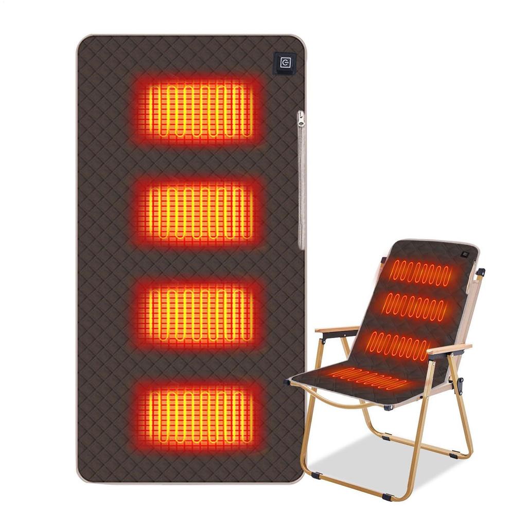 Heated Seat Cushion USB Heated Seat Mat With 3 Heating Levels Electric Warmer For Lumbar Back Thigh Hip Massage Fishing Picnic