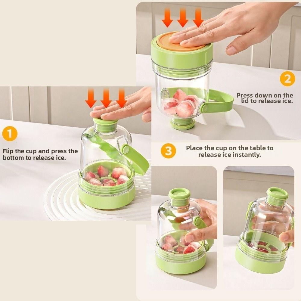 Silicone Ice Cube Water Bottle 7 Grids Ice Mould Tray Easy To Clean Ice Cube Kettle  Bar