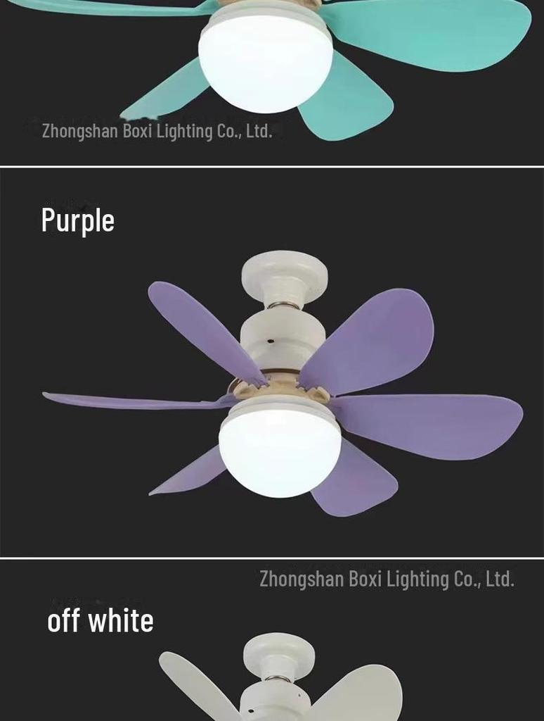 E27 Умный бесшумный потолочный вентилятор для спальни и ресторана