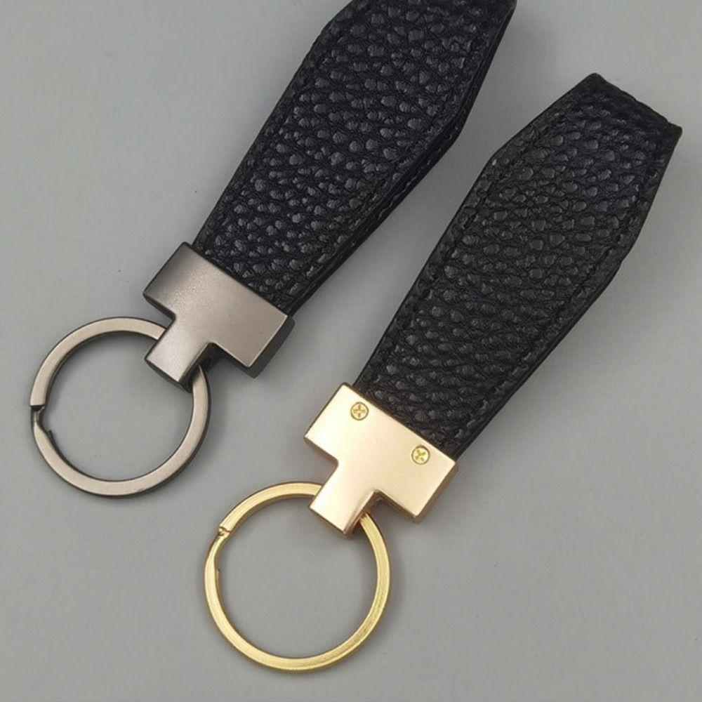 2PCS Durable Metal Buckle PU Leather Key Chain PU Leather Material Exquisite Key Holder Gift Giving