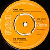 7inch Record PERRY COMO - It's Impossible / Long Life, Lots O RCA2043 RCA Victor 1971 UK Pop Used