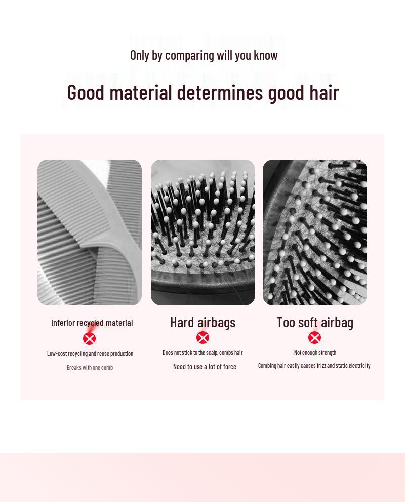 Лицензированная Sanrio Милая мультяшная расческа-массажер с воздушной подушкой в форме сердца