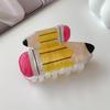 Acrylic Hair Claw School Bus Pencil Computer Fruit Shape Hair Clip Women