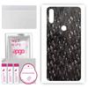 apgo Protective Skin Sticker for the Back Compatible with Asus Zenfone Max Plus (M2) ZB634KL, Wrap Film, Foil, Vinyl - Pattern Carbon Black Pixel