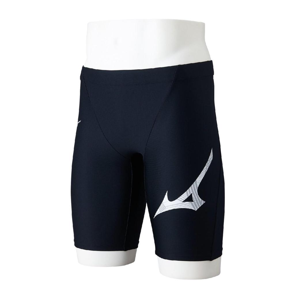 Mizuno Половинные обмотки StrokeONE Размер 90 x для и соревновательных тренировок Мужские N2JBD104, (Черно-белый), Плавание, Фитнес,