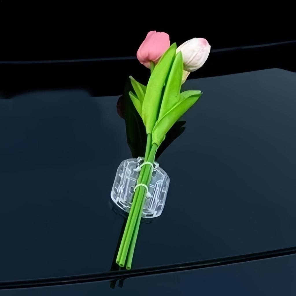 Flowers For Car Weather Resistant 3D Romantic Alphabet Letter Sticker Wedding Car Decorations For Glass Window Automotive