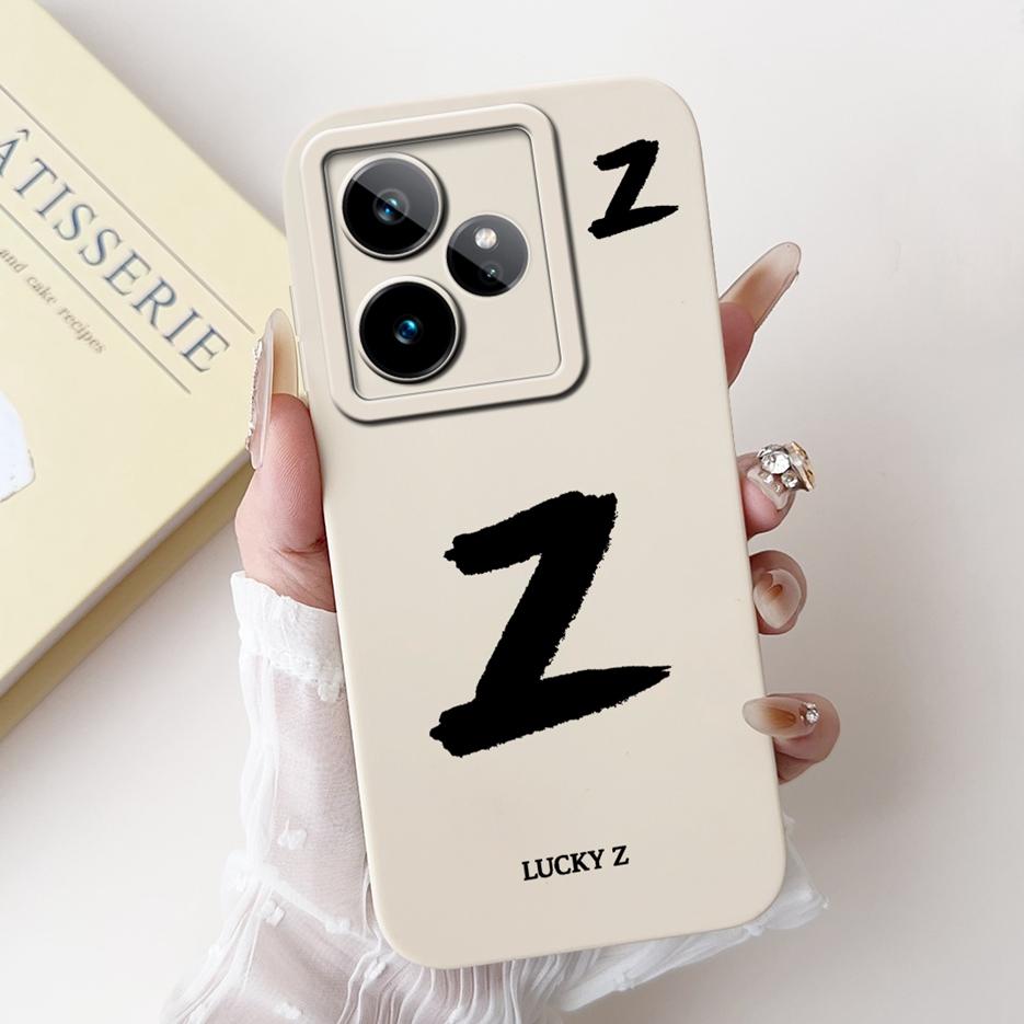 Чехол для Realme GT7 5G RMX5061 Милый Чехол с Счастливыми Буквами Мягкий ТПУ Матовый Чехол для Телефона Для Realme GT 7 Pro GT7 T 7T GT7T Fundas Coque