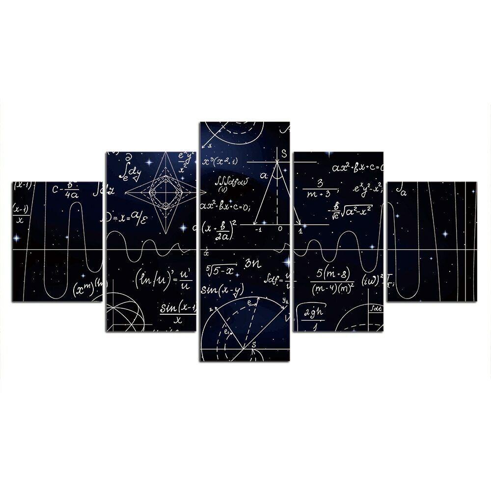 5 шт. формула расчета по математике, современный холст, картина, настенное искусство, HD печать, фотографии, постер, домашний декор, абстрактные картины, 5 шт.