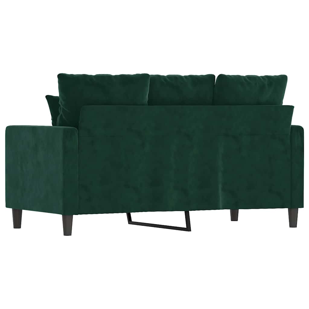 2 Seater Sofa Dark Green 120 cm Velvet