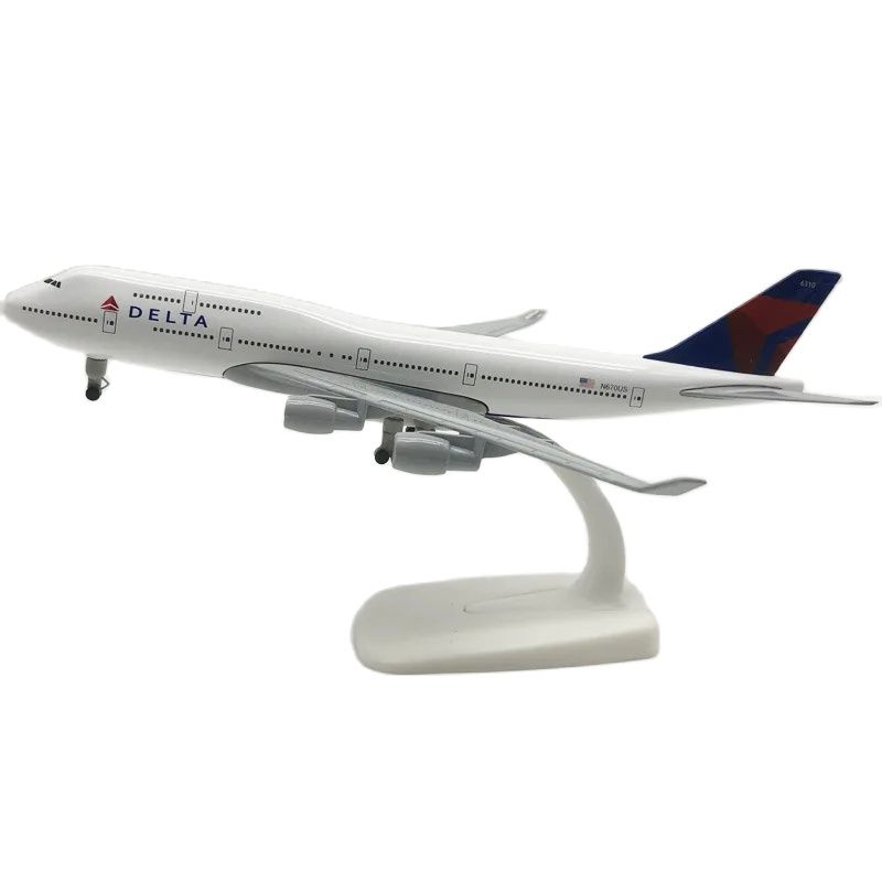 Масштабная модель самолета 20 см Металлический сплав Для модели Delta Aviation 747 B747 Модель самолета Статическое украшение Самолет