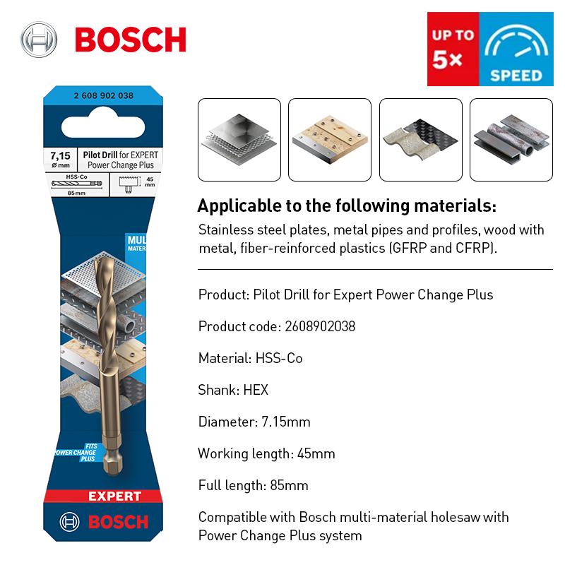Bosch Сверло-центровка серии EXPERT с хвостовиком Quick-Change для Power Change Plus