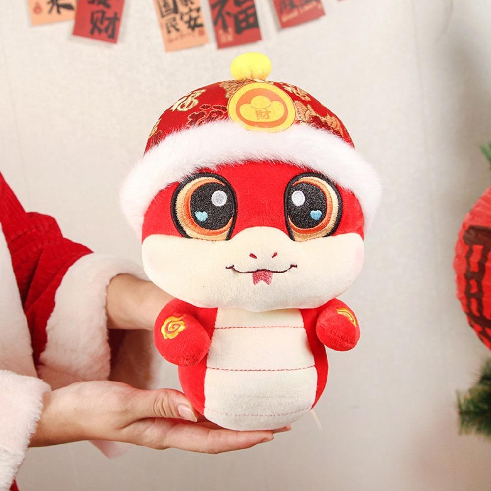 Милая игрушка-талисман года змеи из полиэстера, кукла-змея удачи, китайский зодиак, кукла-змея для детей