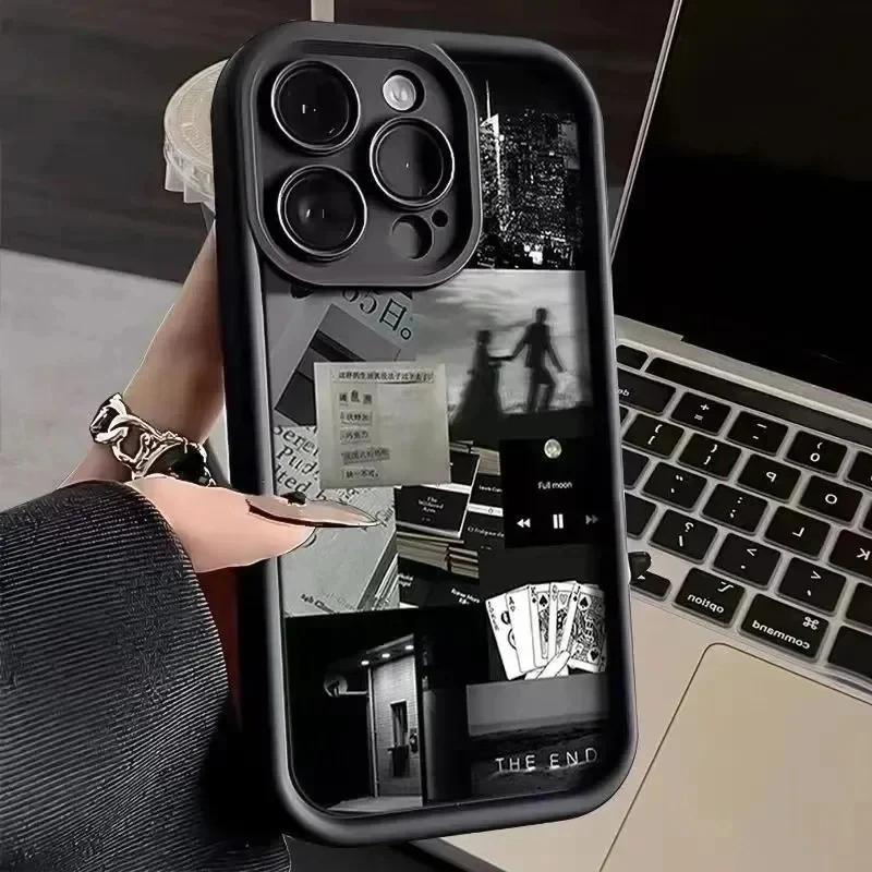 Жидкий силиконовый чехол для iPhone 11 Funda iPhone 15 11 12 13 14 Pro Max XR XSMax 7 8 Plus SE 2020 2022 Защита камеры Мягкая крышка