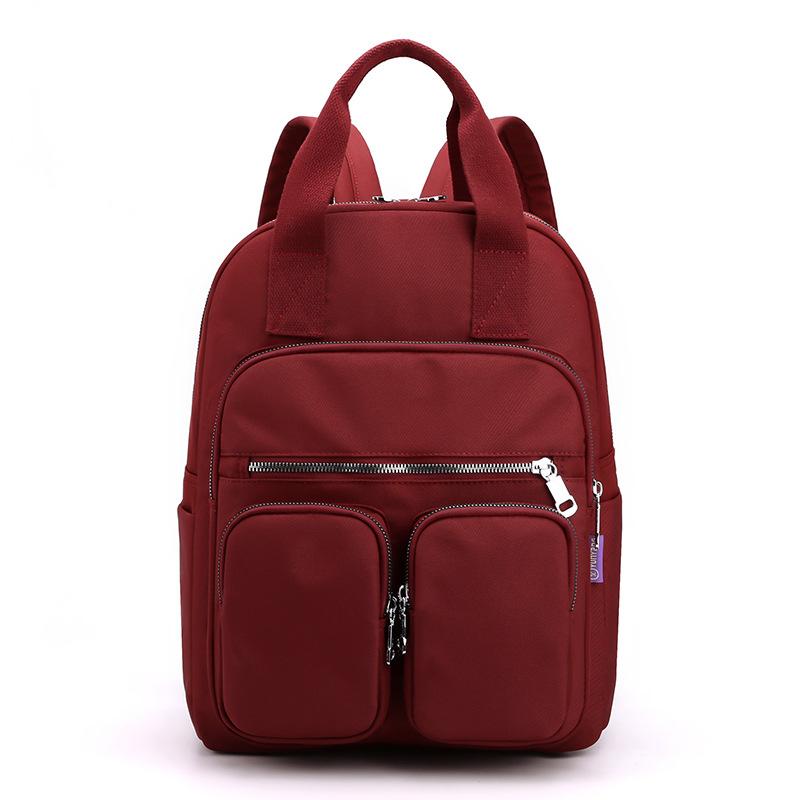 Fashionable Soft Leather Large-capacity Travel Backpack Dual-purpose Single-shoulder Schoolbag