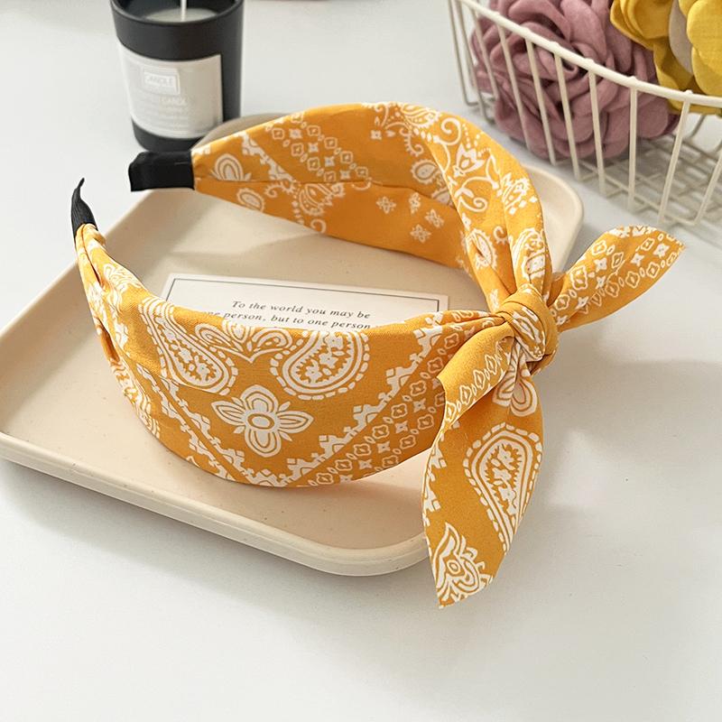 Модные широкополые повязки на голову с двойным слоем бантов, аксессуары для волос с большим бантом и боковым узлом, обруч для волос для женщин