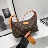 Retro Printed Bag Women's New Fashion Armpit Bag High-end Sense Versatile Diagonal Span Shoulder Bag