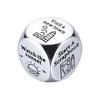 Date Idea Decider Dice Portable Stainless Steel Adults Couple Decision Dice 6 Sides Food Takeaway Decision Dice Girlfriend Boyfriend Gift