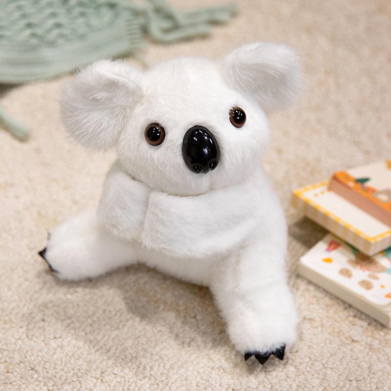 Cute simulation animal tiger koala snapping circle plush toy doll raccoon doll bracelet children's rag doll