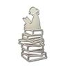Металлические вырубки 'Читающая книга', шаблон для тиснения, трафарет для скрапбукинга, для вырезания карт