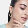 Позолоченные круглые маленькие серьги-капли для женщин/девочек