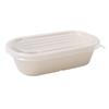Eco-friendly Three-Compartment Disposable Bento Box – Microwaveable Paper Lunch Container for Salads and Light Meals