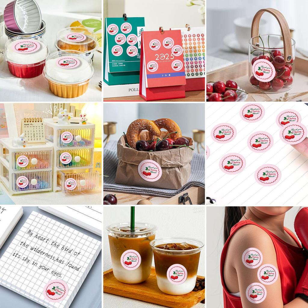 Вишня Фрукты Ручная работа Декоративные Самоклеящиеся Наклейки в Рулоне для Поделок