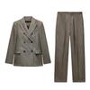 Spring New Women's Clothing Silm Suit Outwear 9901261 Wool Blend Casual Pleated Pants 9879261