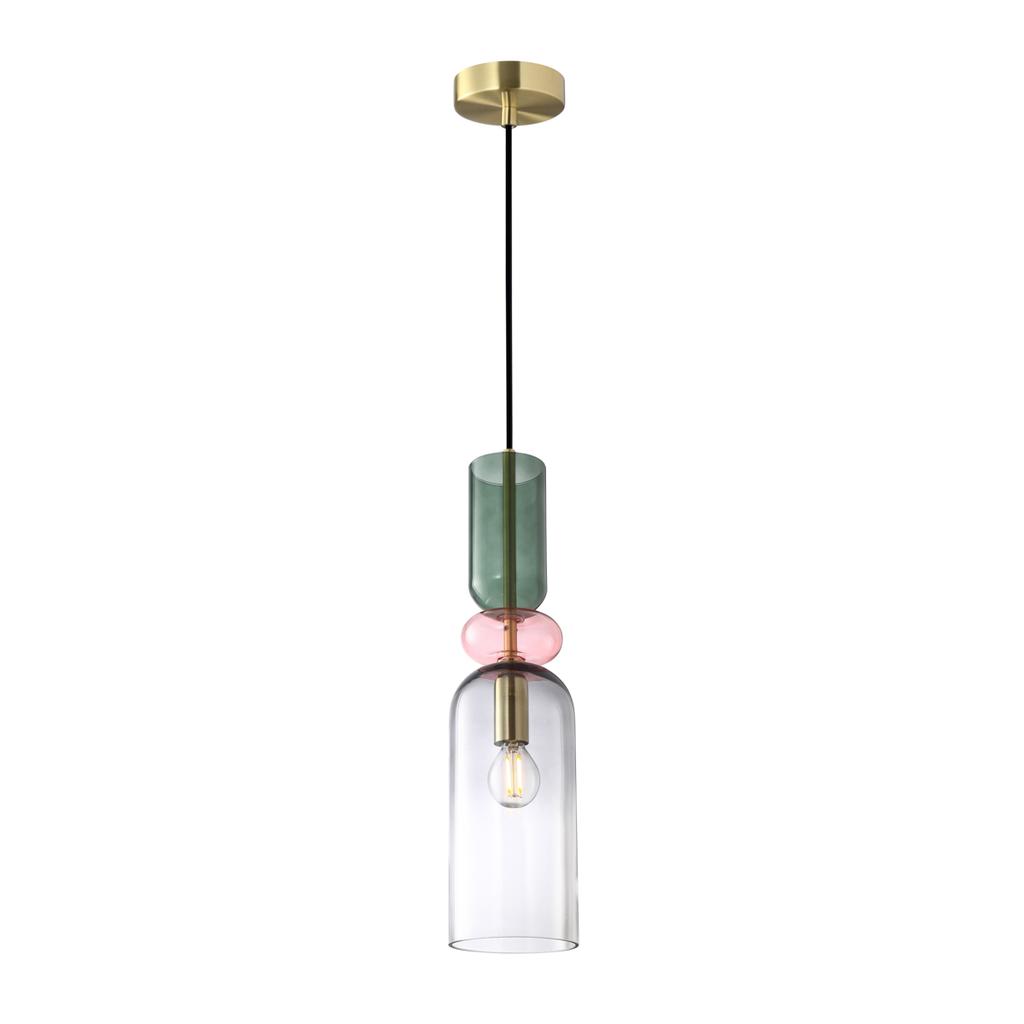 Lampa Wisząca Manso 1 E14 Piaskowany Złoty Z Połyskiem Italux Pnd-37462D-Mc-Gd