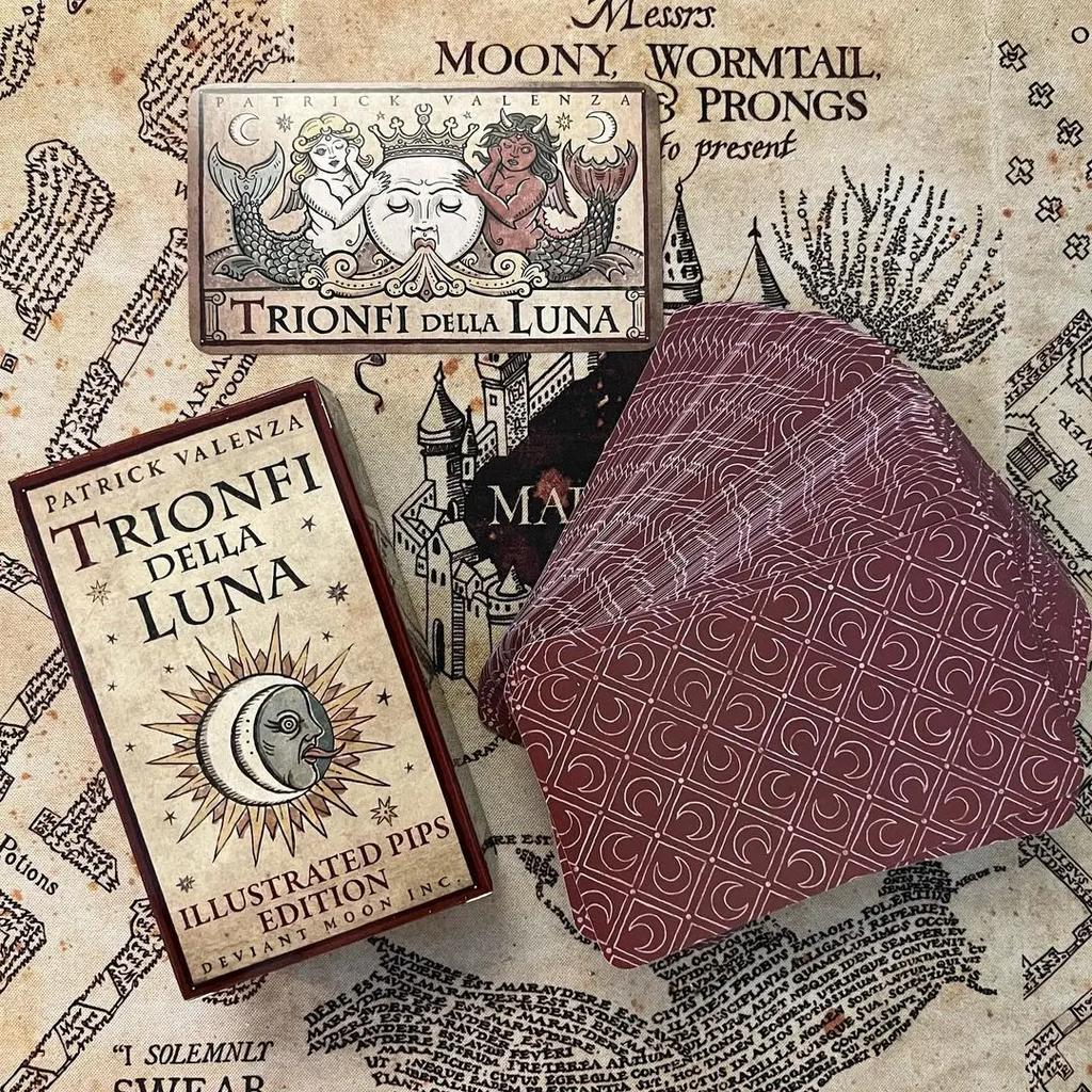 Trionfi Della Luna Oracle Cards Tarot Card Decks for Beginners Professionals Fortune Telling Cards Table Board Game Family Night