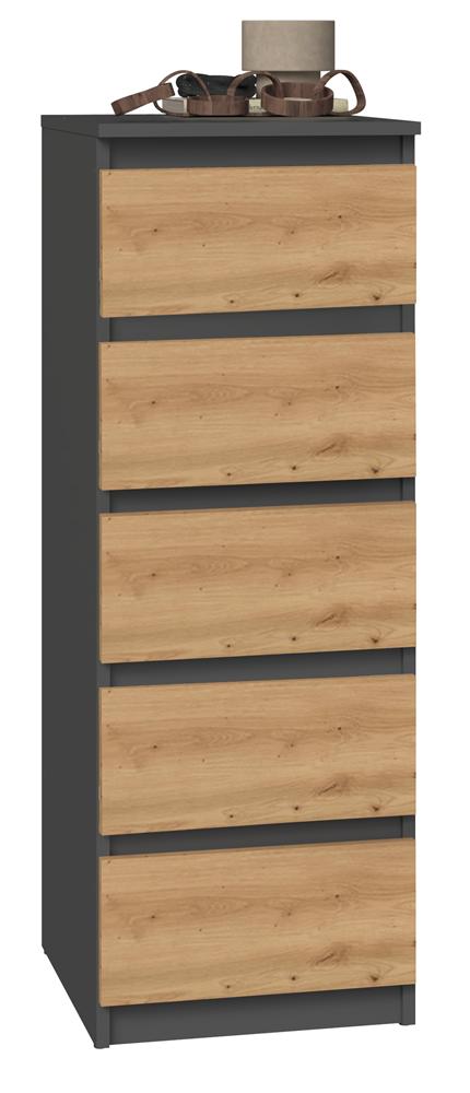 Malwa Chest of Drawers W5 ANTHRACITE ARTISAN