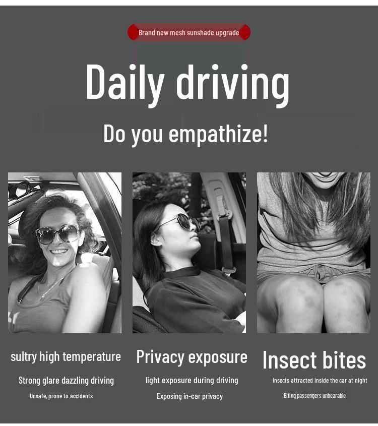 Sunshade Set for Tesla Model 3/Y: Heat-Insulating Sunroof Visor with UV Protection