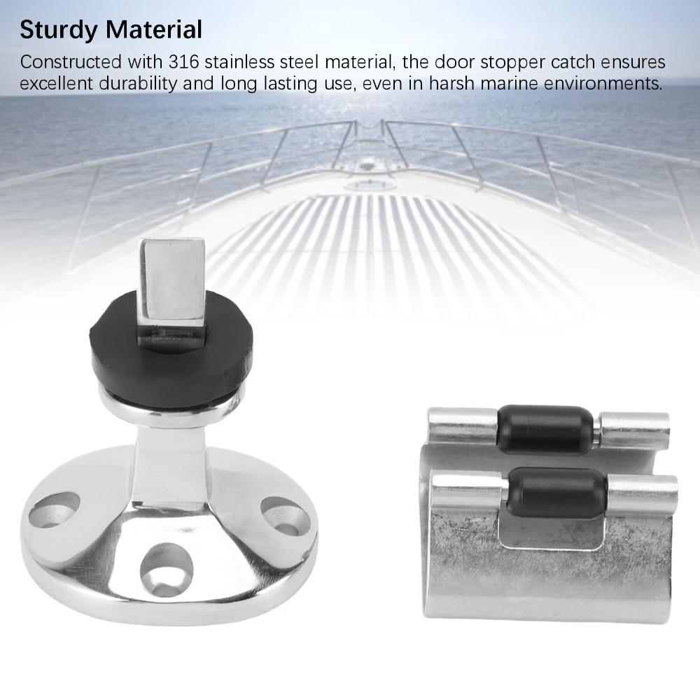 Polished Finish Door Stopper 316 Stainless Steel Door Holder Industrial Secure Fixation  Boat Use