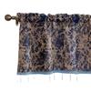 Floral Jacquard Short Curtain Kitchen Window Farmhouse Style Decorative Sheer Panel In Black Gray Brown Red Navy