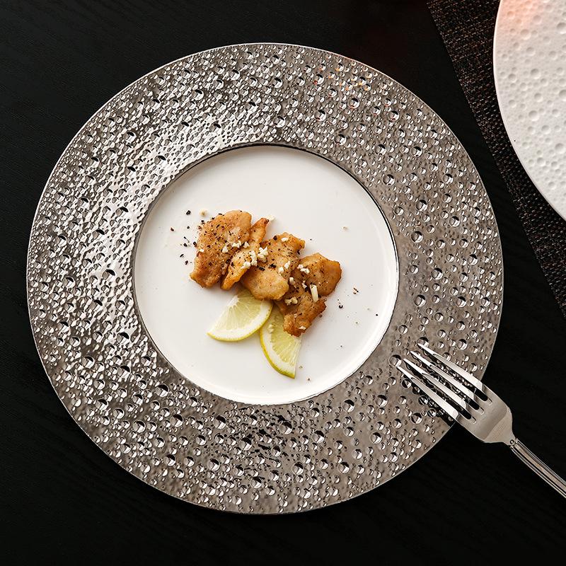 Ceramic Western Plate - Martian Crater Style for Advanced European Dessert & Steak Presentation