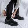 МоднаяМодный Бренд Мужские Ботинки из Натуральной Кожи в Британском Стиле на Толстой Подошве Рабочая Обувь Мужские Удобные Кожаные Ботинки с Широким Носком